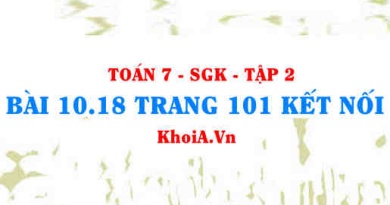 Bài 10.18 trang 101 Toán 7 Kết nối tri thức Tập 2